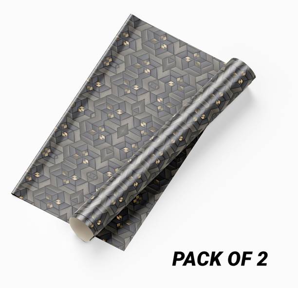 FOKRIM Vinyl Decorative Grey Wallpaper