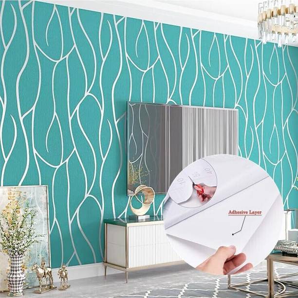 FOKRIM Decorative Green, White Wallpaper