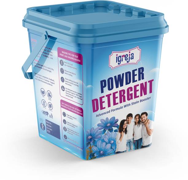 IGREJA Bright Like New Matic Front/Top Load Stain Boost Blue Detergent Powder 5 kg Detergent Powder (Fresh)