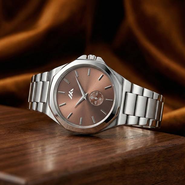 TERIZLA MT-843 Luxury Analog Watch – Integrated Steel Bracelet & Green Face with Sub-Dial Analog Watch  - For Men