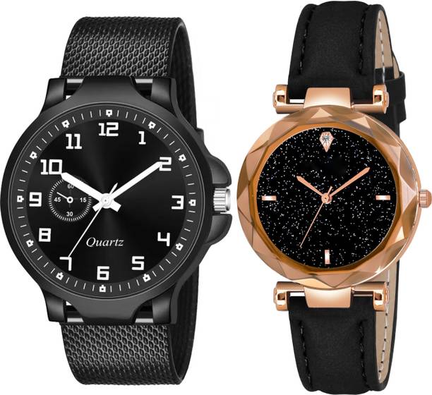 Elegant Matching Couple Analog Watch Combo for Men & Women Analog Watch  - For Couple BH-475