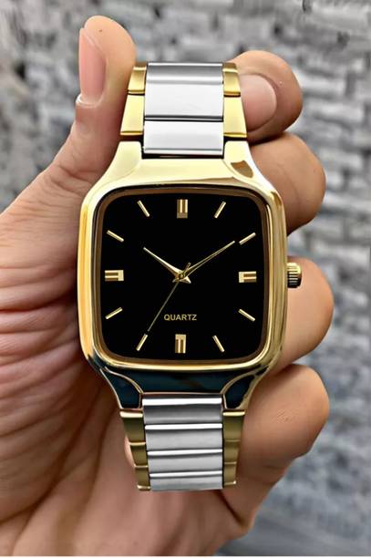 WRISTON SQVER RADO SILVAR GOLD Analog Watch Display with Slim Case Design Wrist Watch for Men Analog Watch  - For Men
