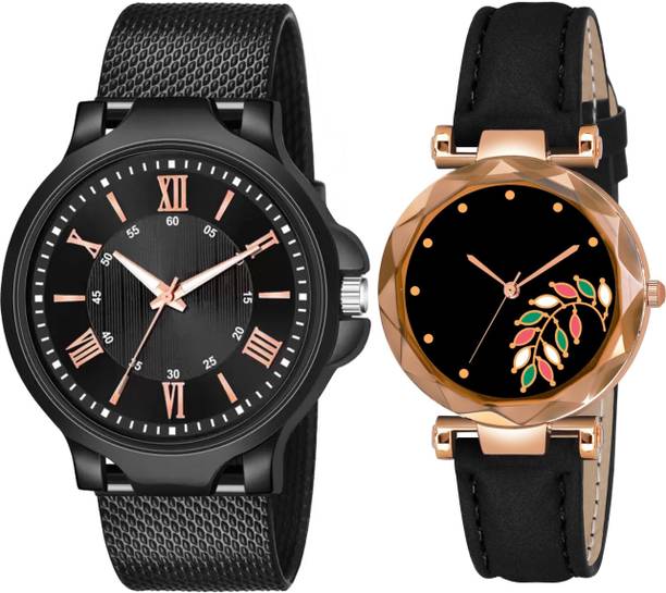 Elegant Matching Couple Analog Watch Combo for Men & Women Analog Watch  - For Couple BH-162