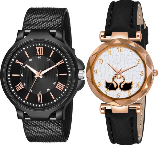 Elegant Matching Couple Analog Watch Combo for Men & Women Analog Watch  - For Couple BH-163