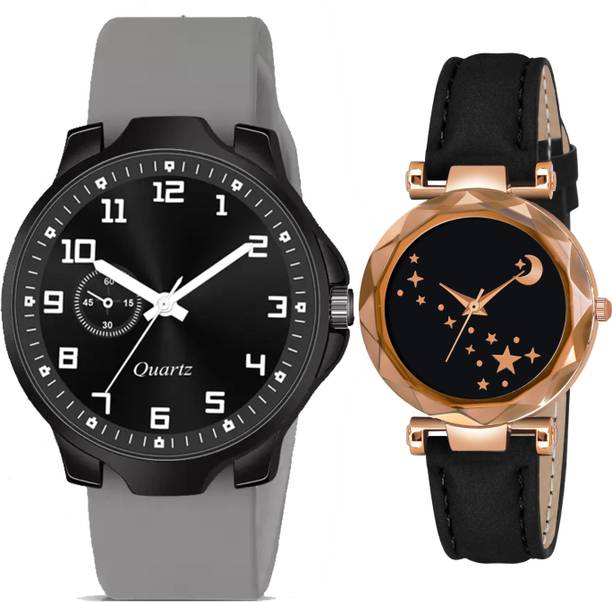 Elegant Matching Couple Analog Watch Combo for Men & Women Analog Watch  - For Couple BH-455