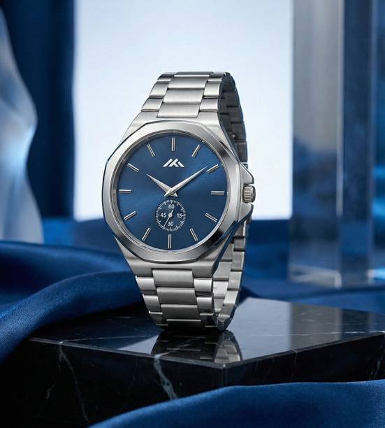 TERIZLA MT-843 Luxury Analog Watch – Integrated Steel Bracelet & Green Face with Sub-Dial Analog Watch  - For Men