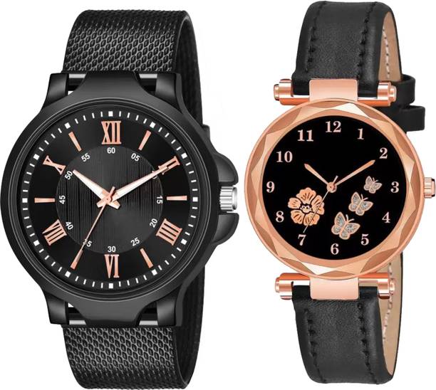 Elegant Matching Couple Analog Watch Combo for Men & Women Analog Watch  - For Couple BH-158