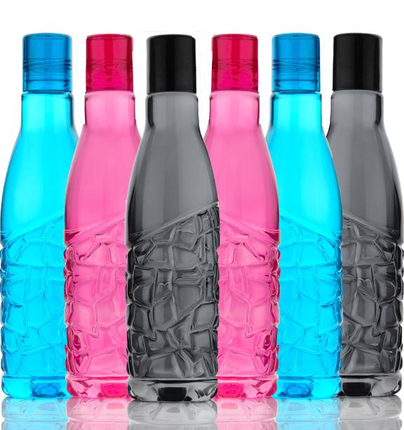 2Mech आइकोनिक डिज़ाइन बॉटल 6 का सेट, ऑफिस बॉटल जिम बॉटल 1000 ml बॉटल 1000 ml बॉटल
