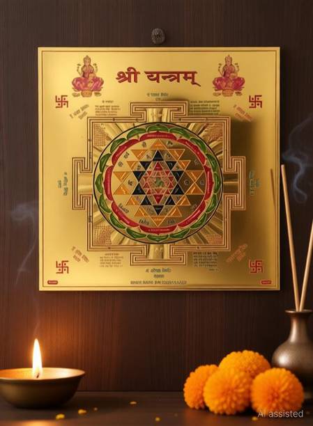 ASTRO BUY EASY shree yantra for wealth and prosperity Brass Yantra