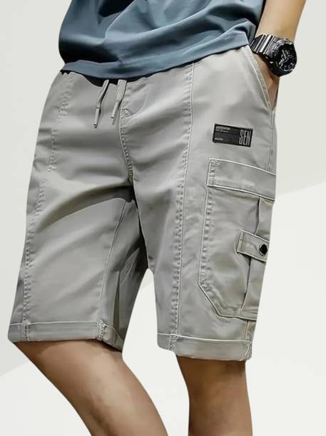 TRONX Self Design Men Grey Cargo Shorts