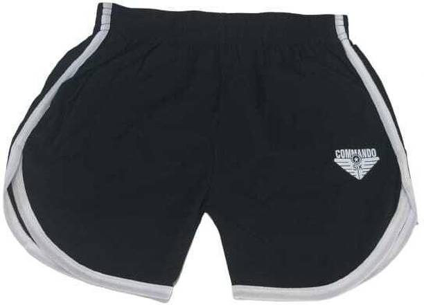 Striped Men Reversible Black Running Shorts
