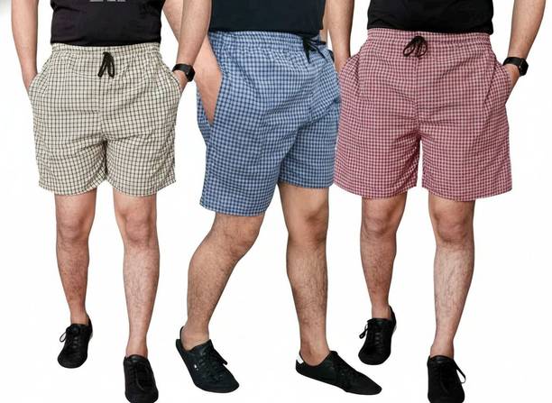 MASSIVE ENTERPRISES Checkered Men Multicolor Boxer Shorts