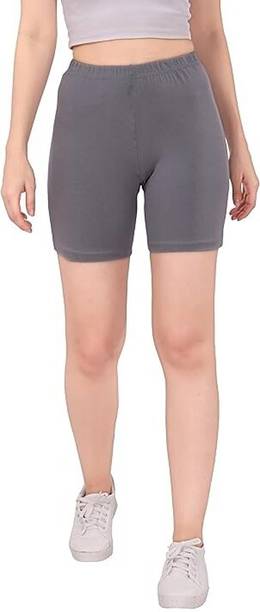 Women's Dark Grey High Waist Gym Shorts