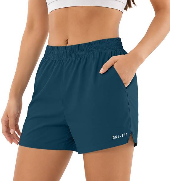 Pravaha Printed Women Blue Regular Shorts