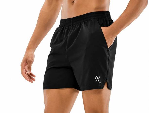Printed Men Black Basic Shorts, Gym Shorts, Night Shorts, Regular Shorts, Running Shorts, Sports Shorts