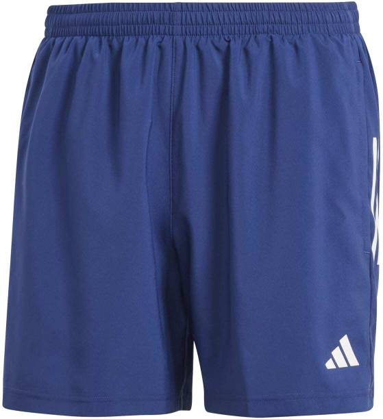 Solid Men Blue, White Sports Shorts