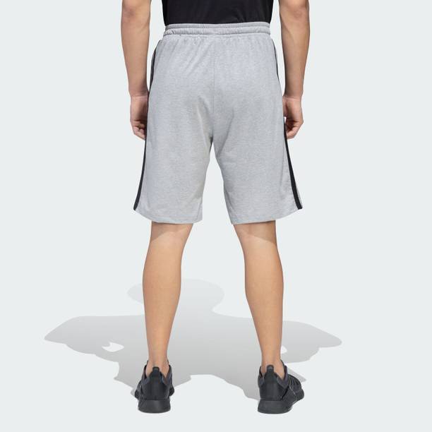 Striped Men Grey Casual Shorts