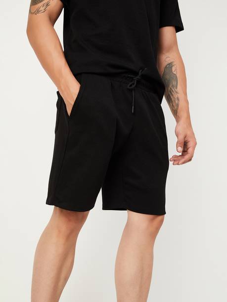 Price History of Max Solid Men Black Regular Shorts from Flipkart