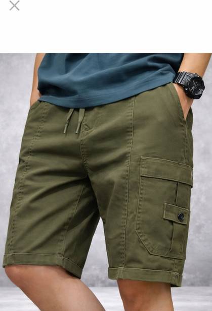 JaiShiv Solid Men Reversible Black Cargo Shorts