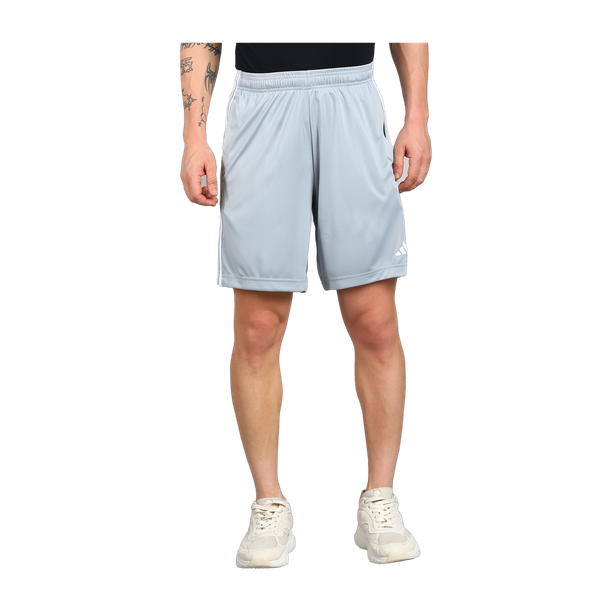 Striped Men Grey Sports Shorts