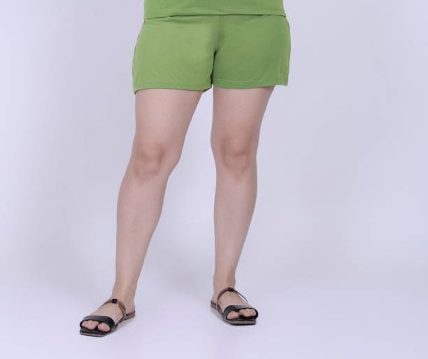 CANIDAE Solid Women Light Green Night Shorts