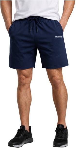 Raciouse Solid Men & Women Red Gym Shorts, Sports Shorts, Casual Shorts