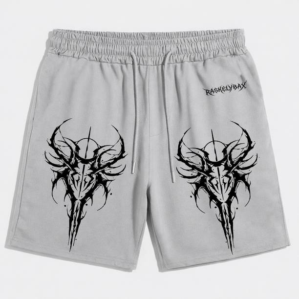 RASKELYBAX Printed Men Grey Casual Shorts