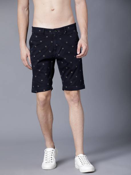 HIGHLANDER Printed Men Blue Chino Shorts
