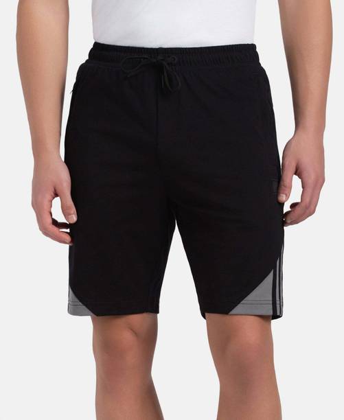 JOCKEY Solid Men Black Regular Shorts