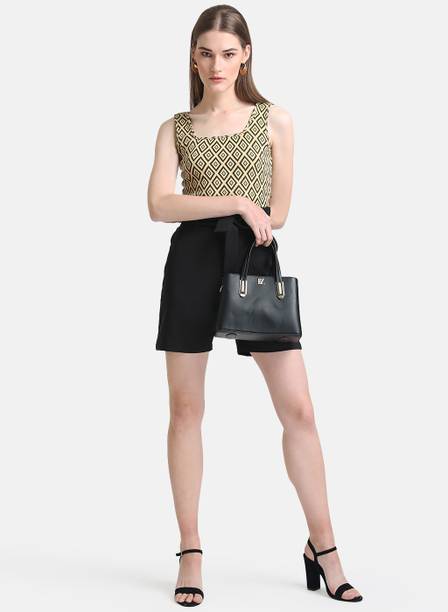 Solid Women Black Basic Shorts