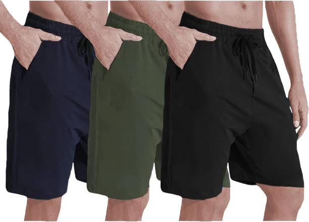 West Gate Clothing Solid Men Multicolor Casual Shorts