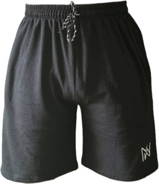MAWA Solid Men Black Casual Shorts, Night Shorts, Bermuda Shorts, Regular Shorts, Board Shorts, Basic Shorts