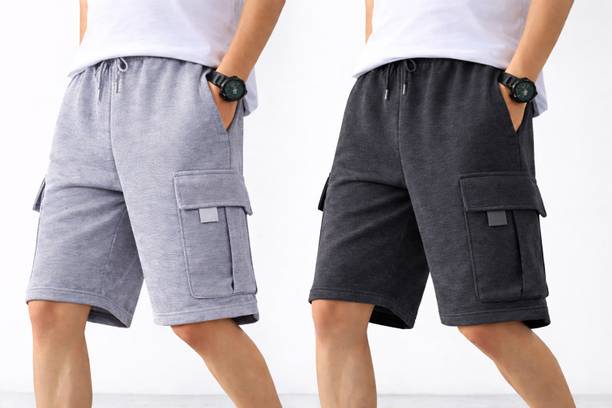 METRONAUT Solid Men Multicolor Cargo Shorts