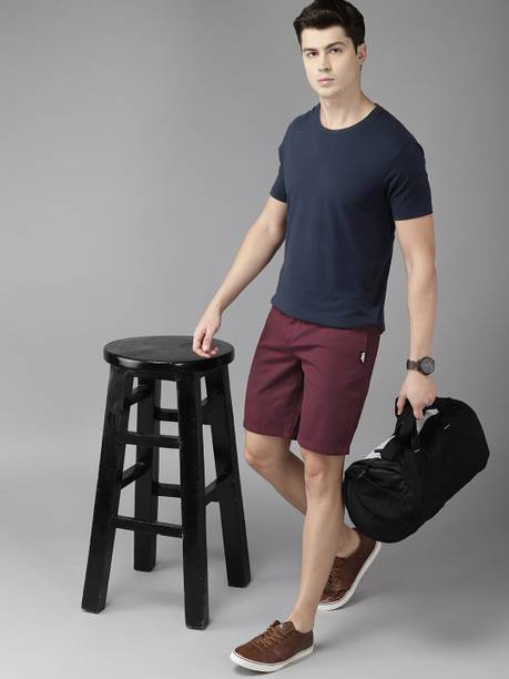 Solid Men Brown Regular Shorts