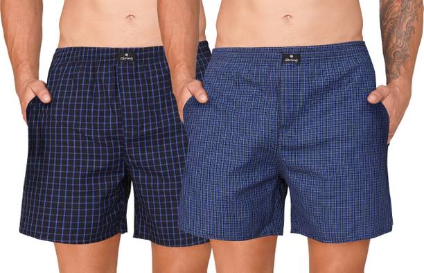 String Checkered Men Multicolor Boxer Shorts