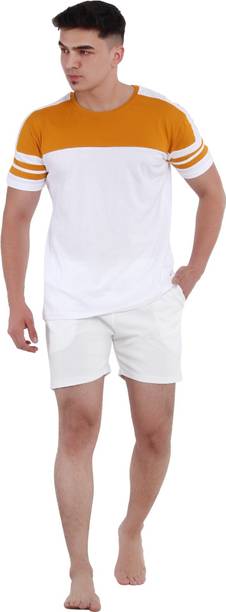 Rebiva Solid Men White Sports Shorts