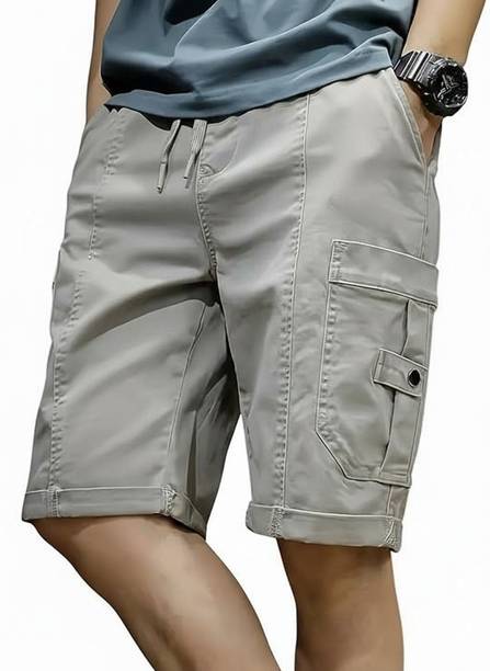 JaiShiv Solid Men Reversible Black Cargo Shorts