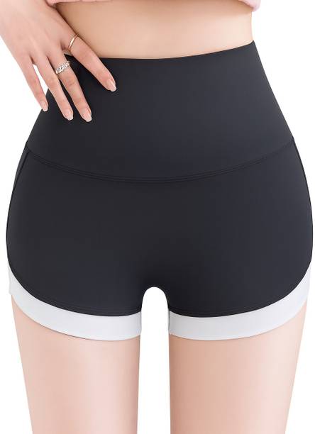 Solid Women Grey Sports Shorts