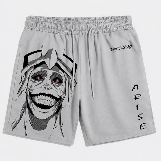 RASKELYBAX Printed Men Black Casual Shorts