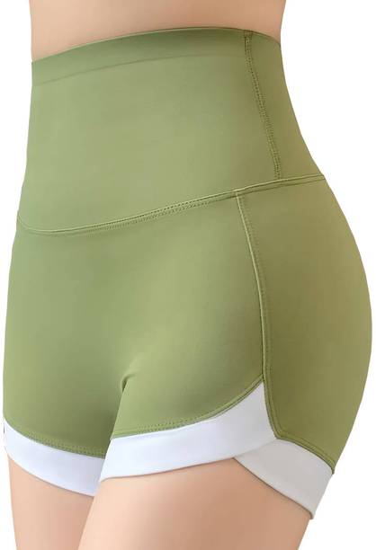 Keepcart Solid Women Green Sports Shorts