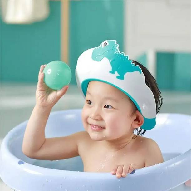 THEODORE Baby Shower Cap,Head Protector Dinosaur Shape Makes Baby Bath More Fun