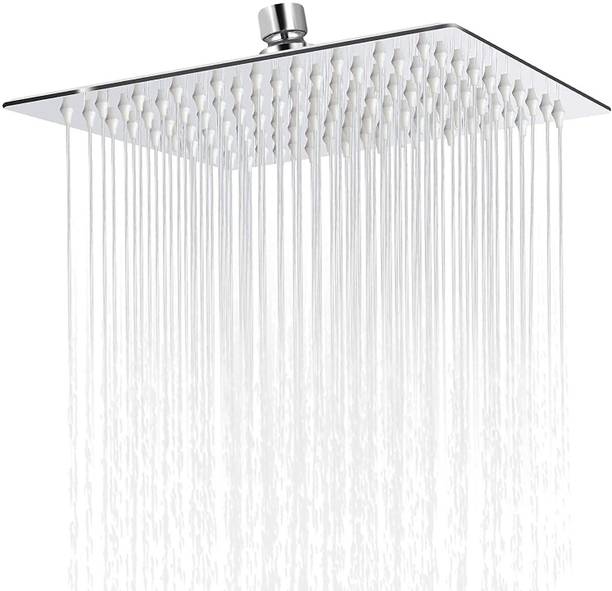 Clinton (8x8 inch) Stainless Steel Ultra Slim Rain Shower Head with 12 inch Arm Shower Head