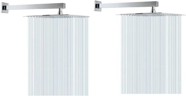 Clinton Stainless Steel 6x6 Inch Shower With (18" Inch) Square Arm (pack of-2) Shower Head
