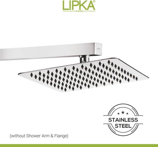 Lipka Ultra Thin Square Stainless Steel Over Head Rain Shower Without Shower Arm (6x6 Inches) Shower Head