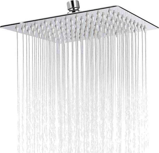 BATHCREA Overhead Rain Shower 6x6 inch Ultra Thin Shower Stainless Steel For Bathroom Shower Head
