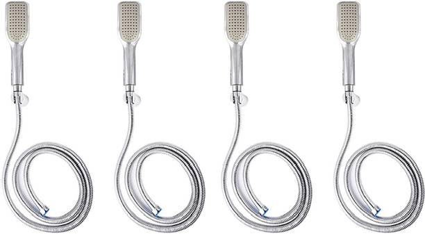 CLIBO Rectangular Flow HS-018 ABS Plastic Hand Shower with SS Tube 1.5 M and Hook Shower Head