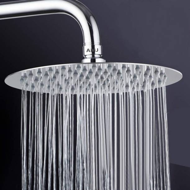 AMJ 6x6 (6Inch) ROUND StainlessSteel UltraSlim Rain Shower with 15inch Round arm शावर हैड