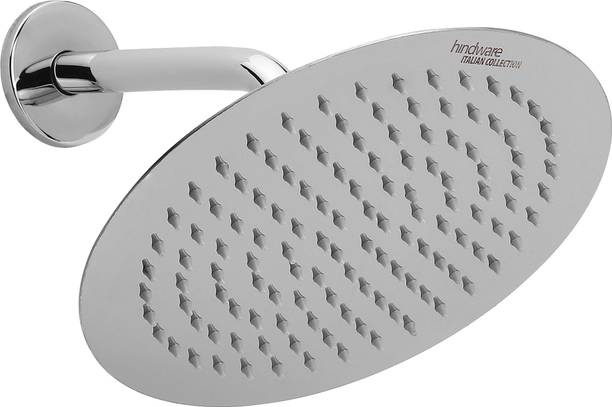 Hindware 250 mm Stainless Steel Single Flow Ultra Thin Rain Shower Without Arm - Round Shower Head