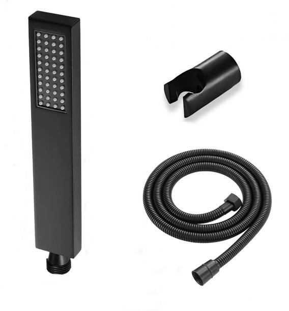 CARNIVAL Square Black Hand Shower Set For Bathroom | Stainless Steel Hand Shower Set Shower Head