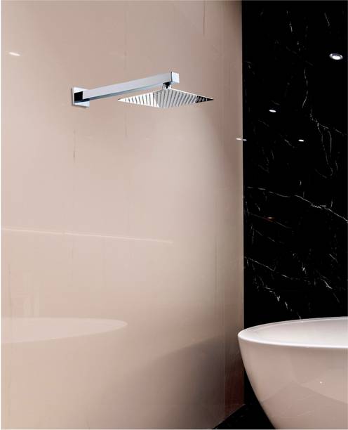 Alturas by Clinton 8x8 (8inch) Heavy SS Ultra Slim Rain Shower Head with 18inch square Arm Shower Head